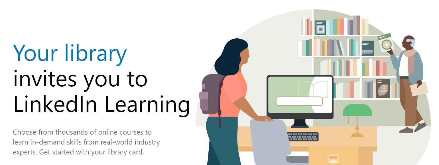 how to add library card to linkedin learning